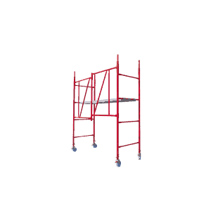 Home scaffold "Hobby" has a folding steel construction. It comes with 4 pcs. transport wheels.