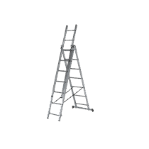 Aluminum three section ladder 3x7  is made up of three elements, which have 7 pcs. stairs.