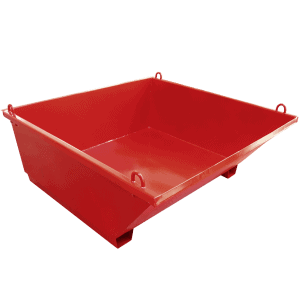 Tub for construction waste made of steel and is part of a construction waste disposal system.