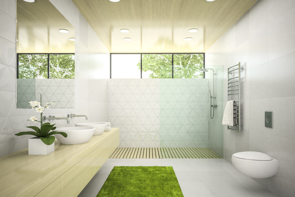 interior of bathroom with wooden ceiling 3d rende 2021 08 26 18 15 27 utc 3